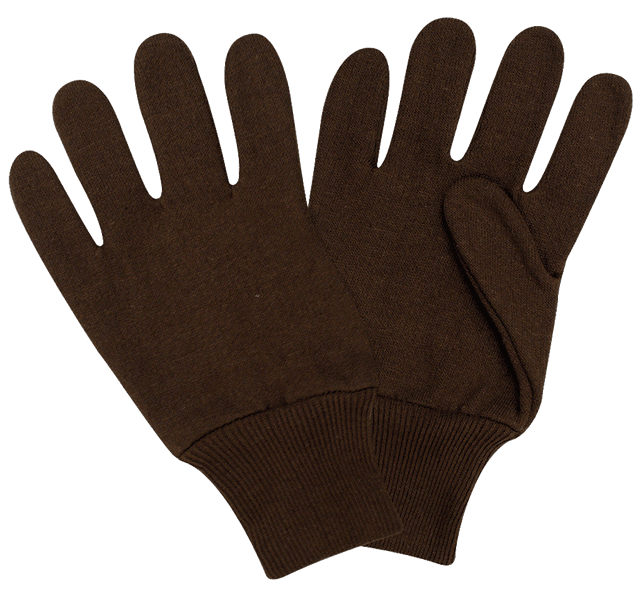2 Piece Brown/Jersey Gloves - BJKW-55